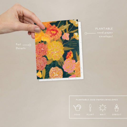 Marigolds Birthday Card