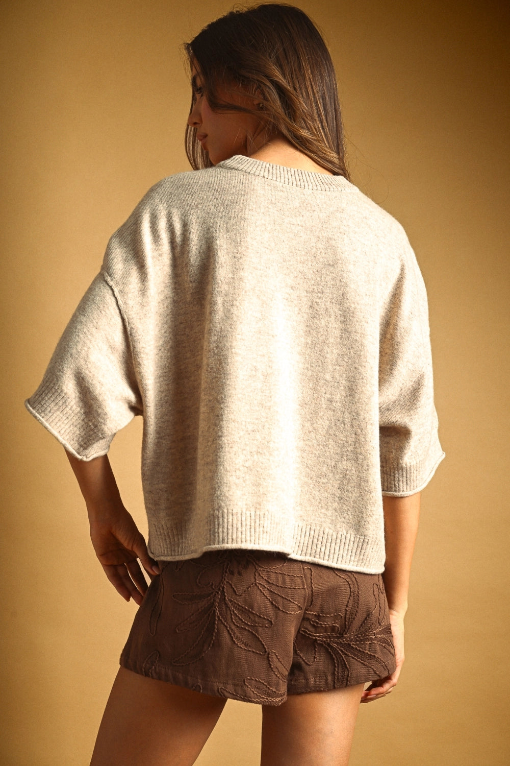 Easy Does It Knit Top | Oatmeal