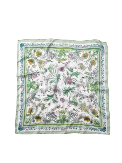 Botanical Square Scarf | Green