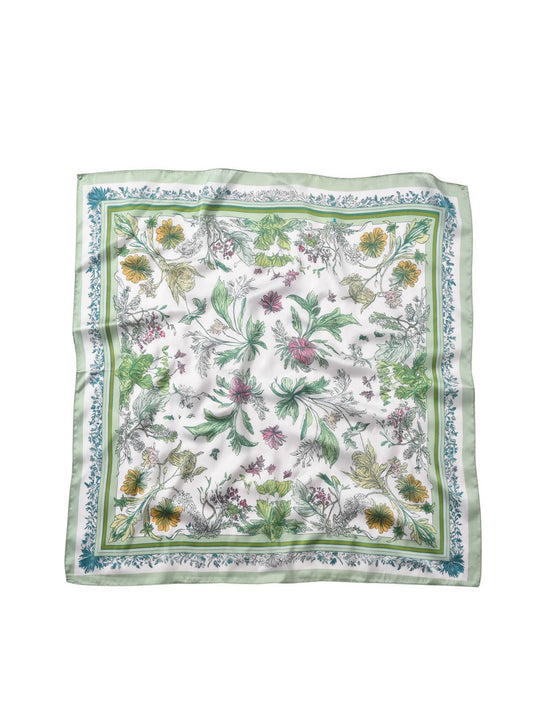 Botanical Square Scarf | Green