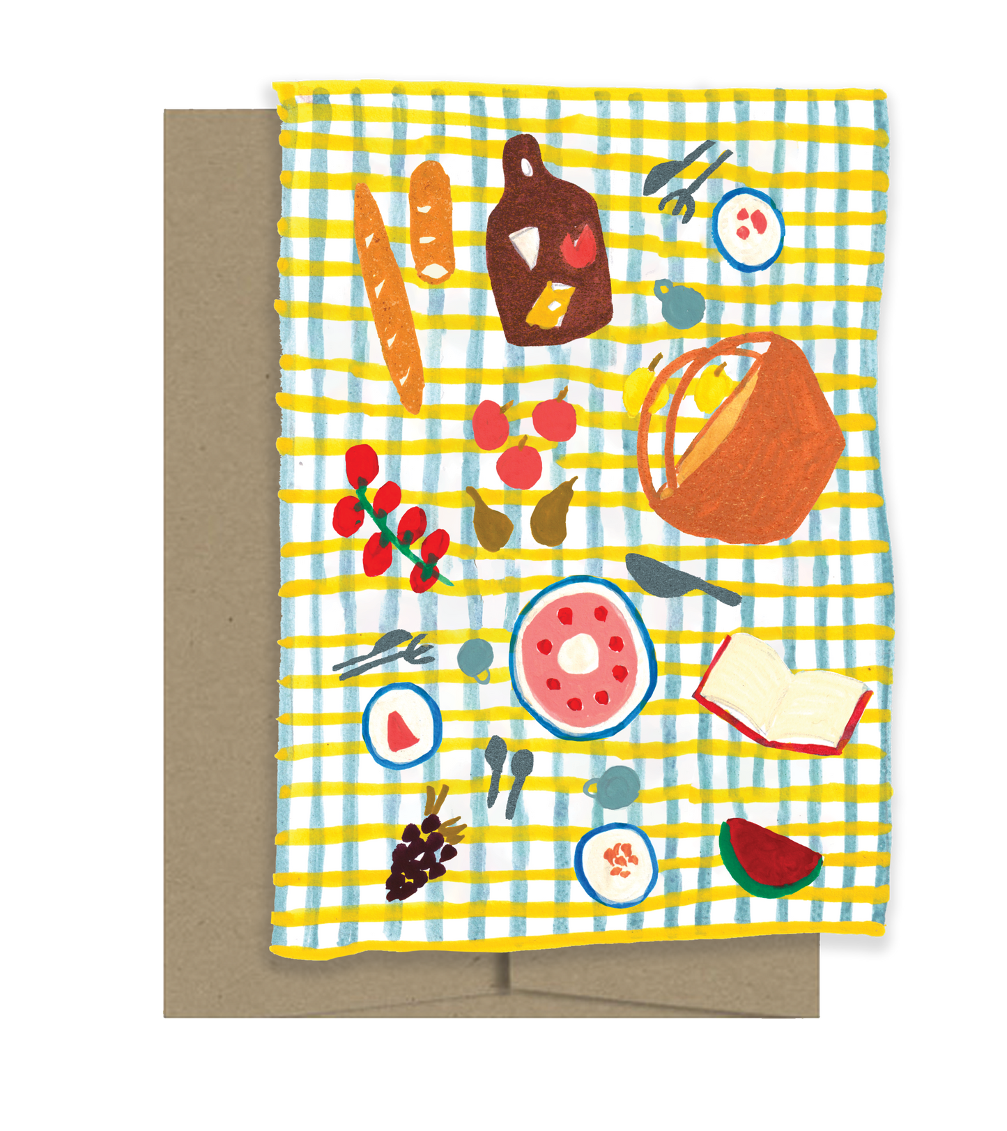 Picnic Die Cut Card