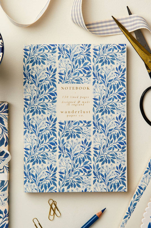 Blue Flora Notebook