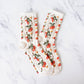 Berry Bunch Crew Socks | Cream