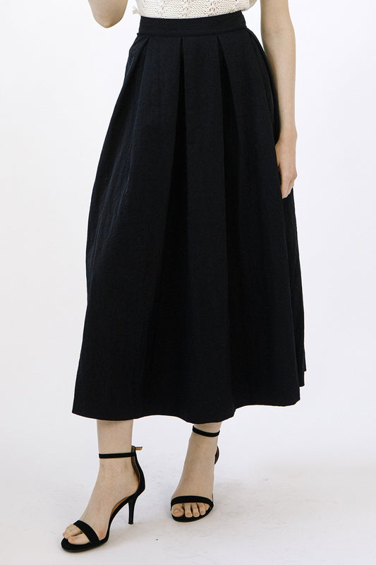 Pleated Midi Skirt