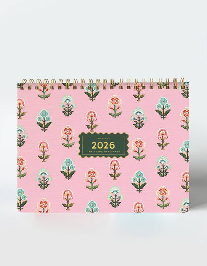 2026 Desktop Planner | Block Print Floral
