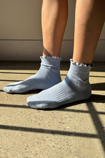 Ruffled Hugger Crew Socks | Vintage Pink