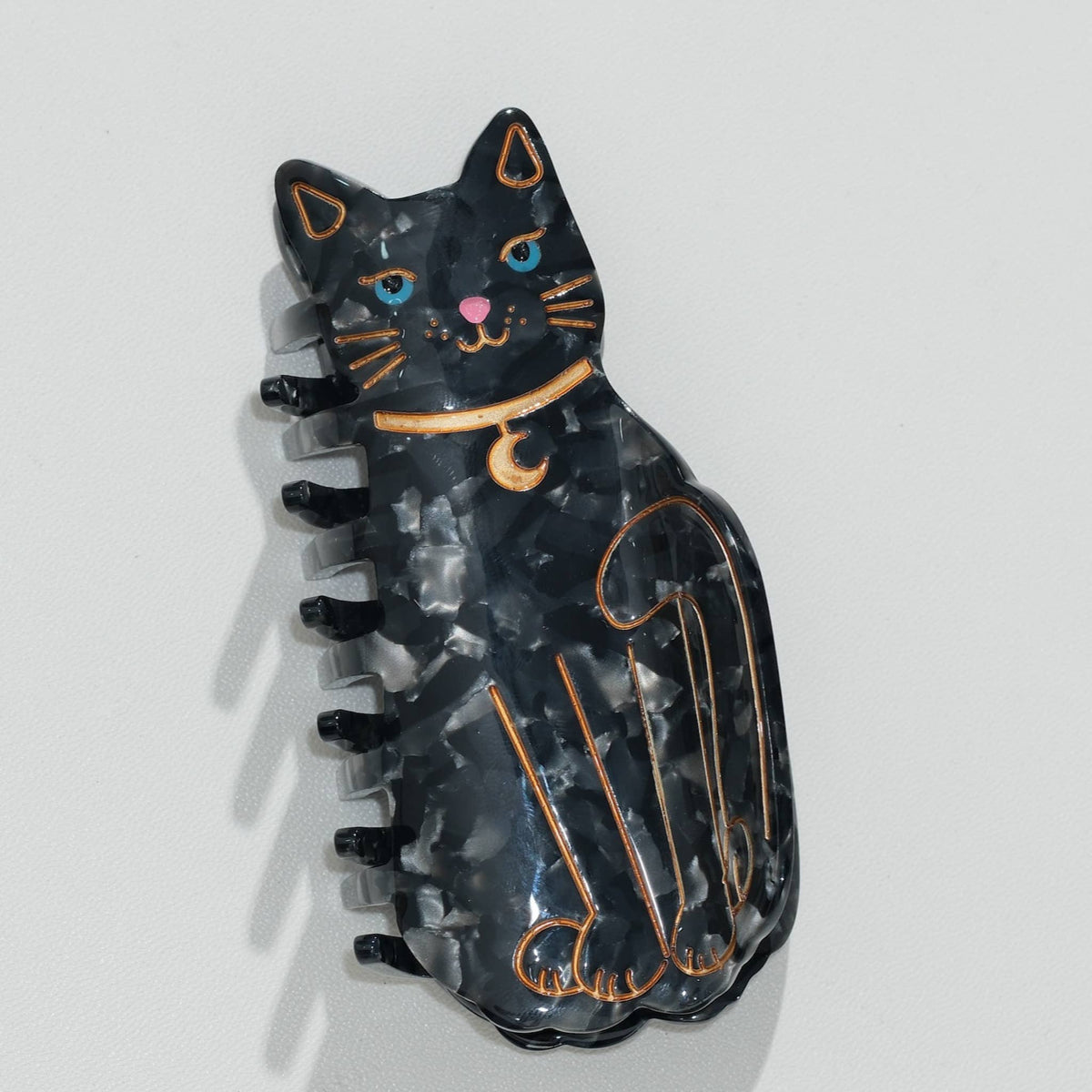 Black Cat Moon Hair Claw