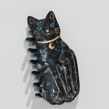 Black Cat Moon Hair Claw