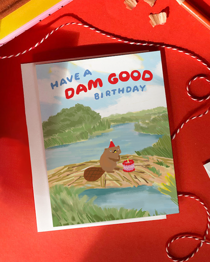 Beaver Birthday Card