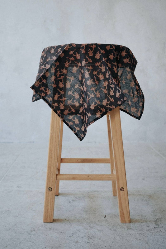 Kalamkari Cotton Bandana | Midnight Ride