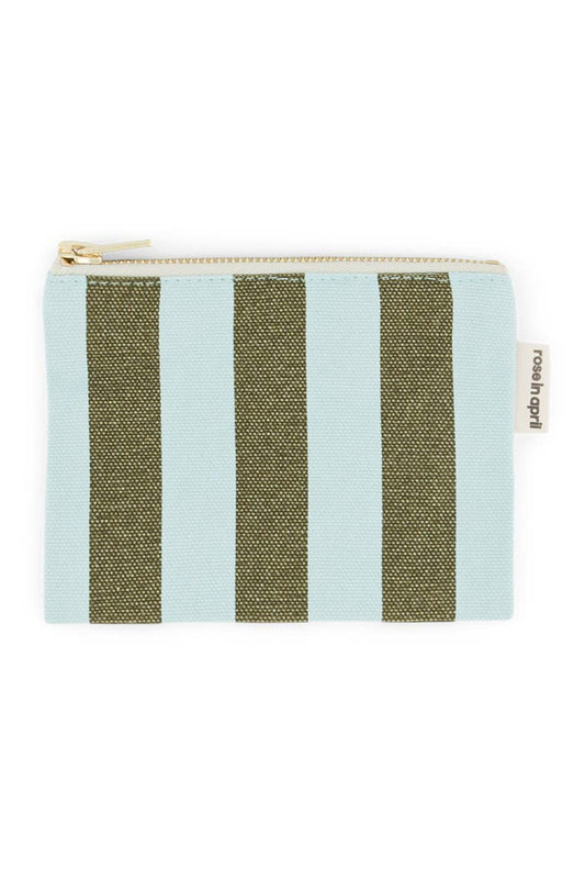 Marie Coin Purse | Aqua + Olive