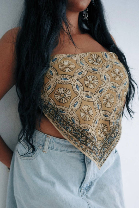 Kalamkari Cotton Bandana | Sunflower Bundle