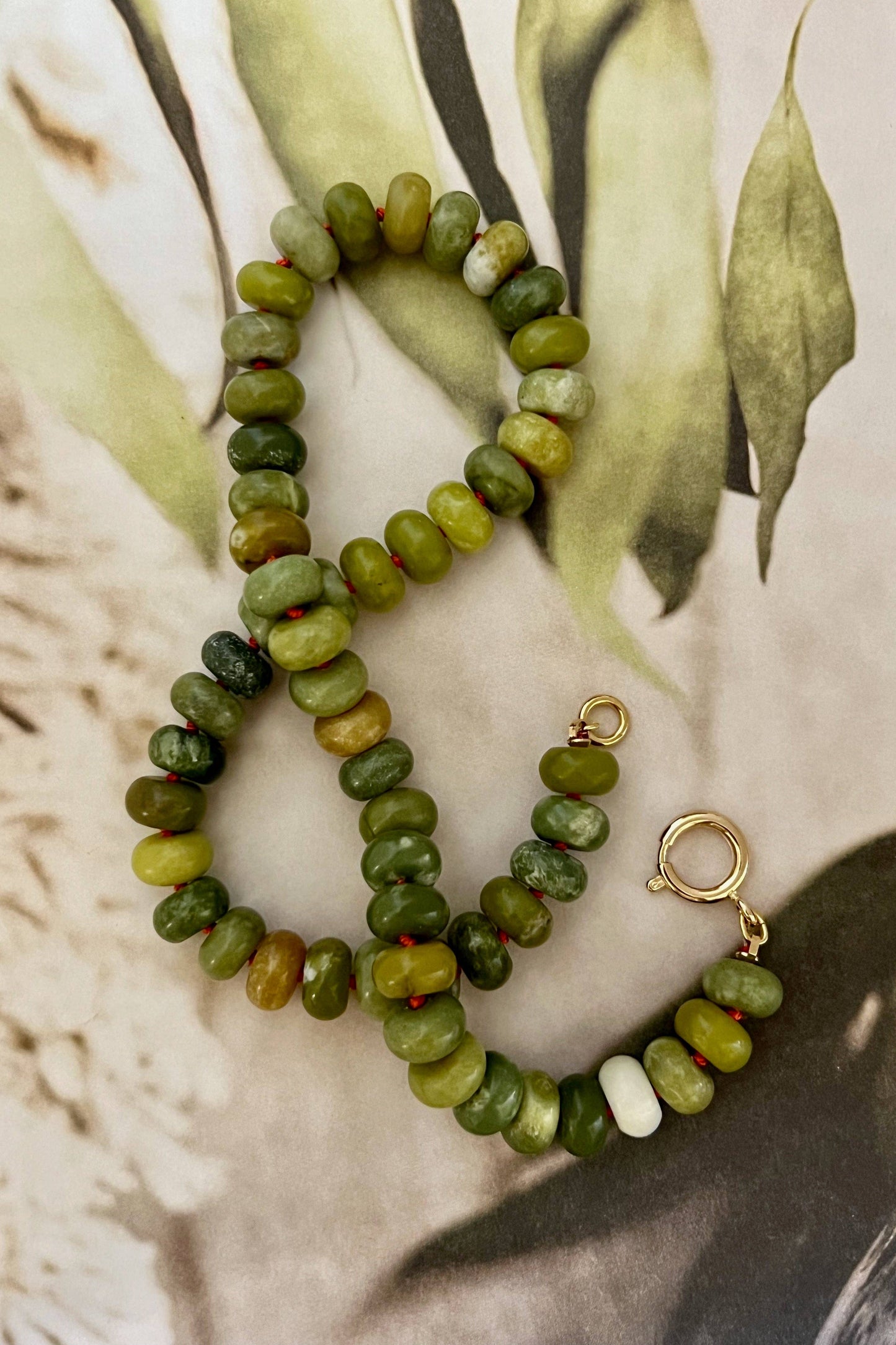 Chunky Strand Necklace | Nephrite Jade