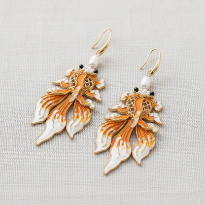 Koi Fish Hook Earrings