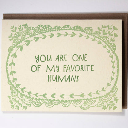 Favorite Human Card
