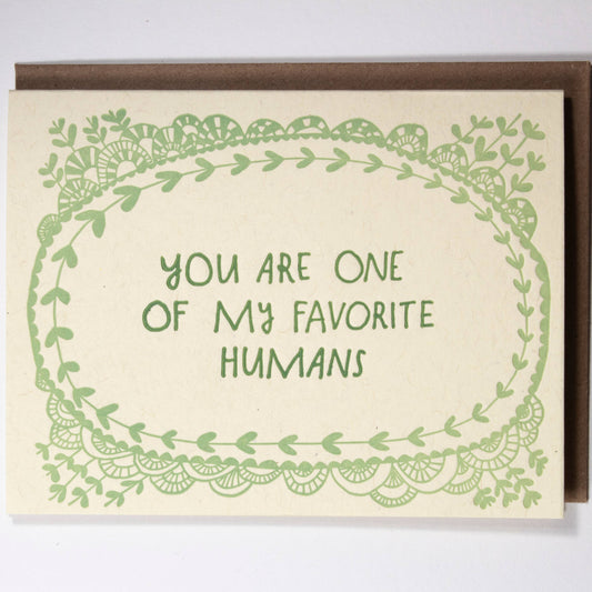 Favorite Human Card