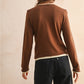 Faux Layers Sweater | Brown
