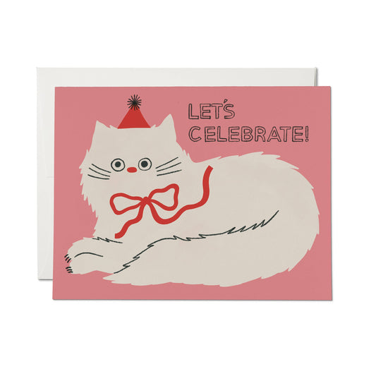 Let's Celebrate Birthday Cat Card
