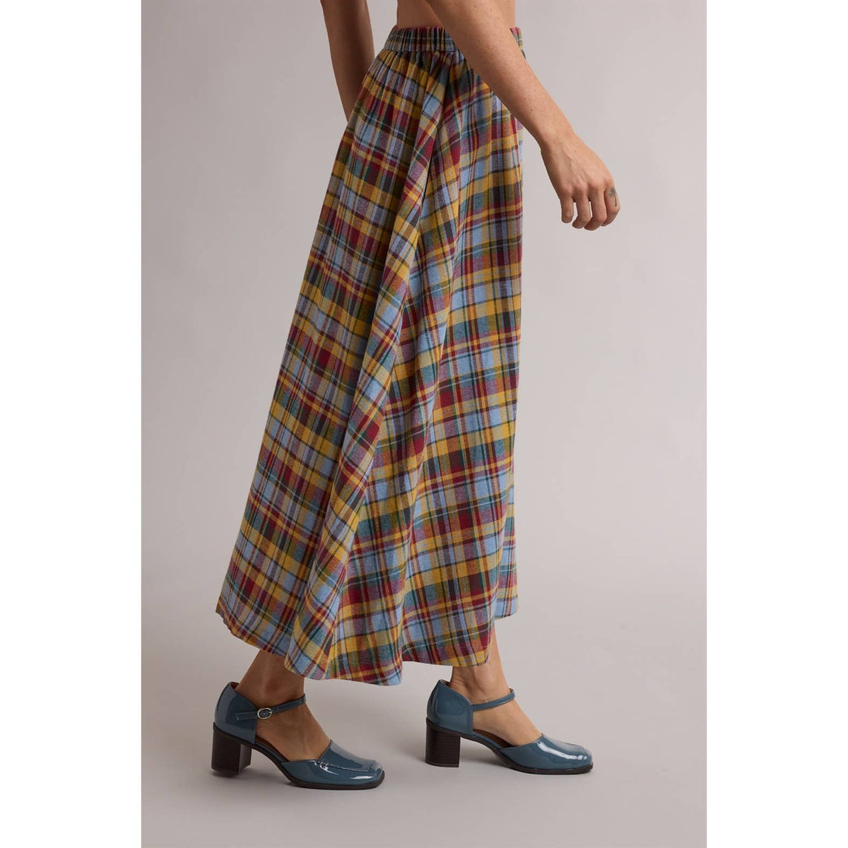 Plaid About You Midi Skirt