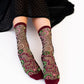 Serpentine Floral Sheer Socks