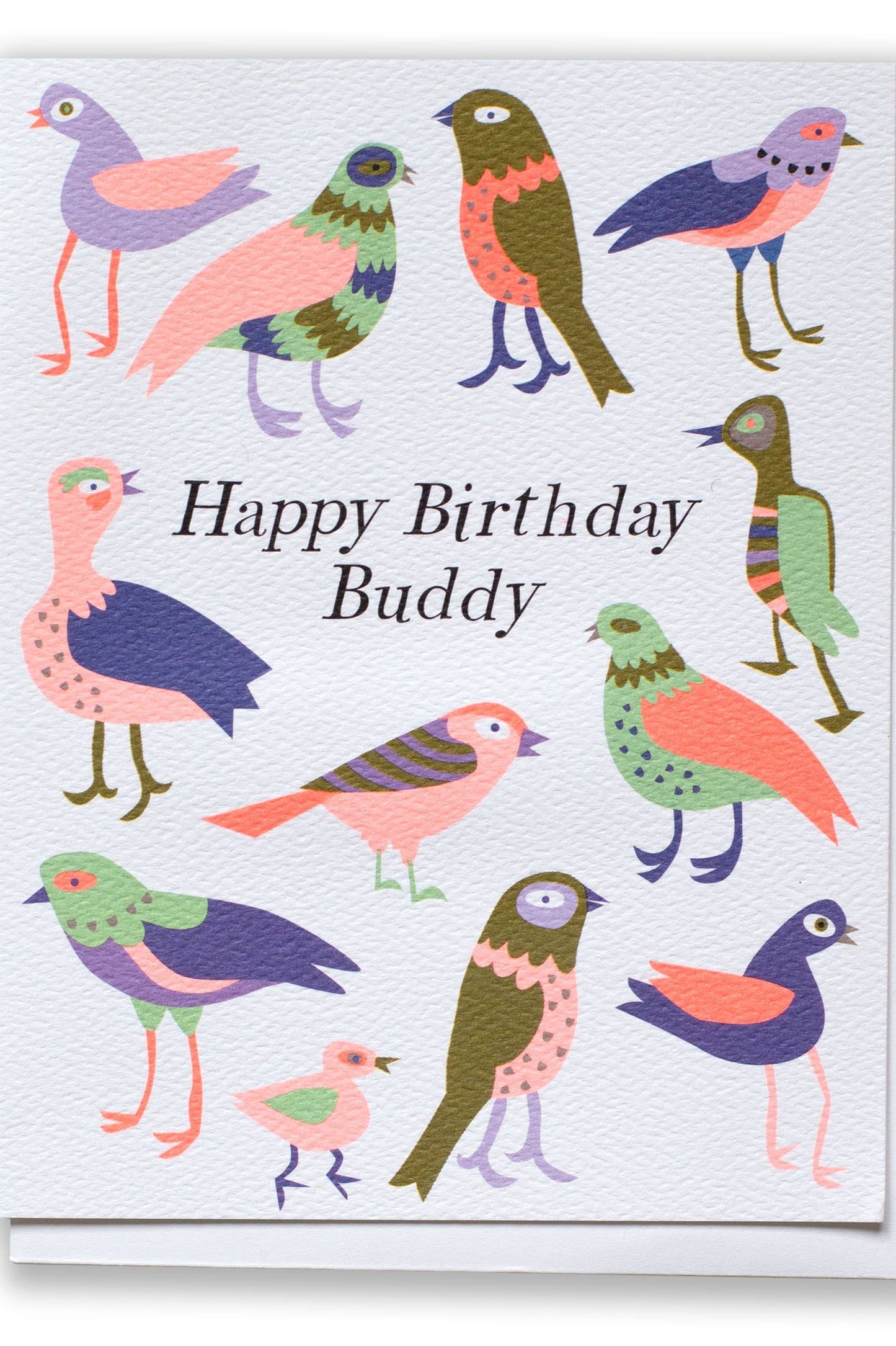 Happy Birthday Buddy Birds Card