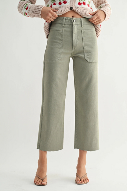 Wide Leg Utility Denim | Rosemary