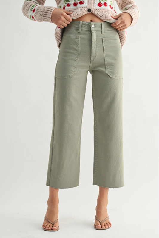 Wide Leg Utility Denim | Rosemary