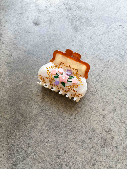 Floral Purse Hair Claw