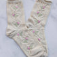 Vintage Rose Socks | Cream