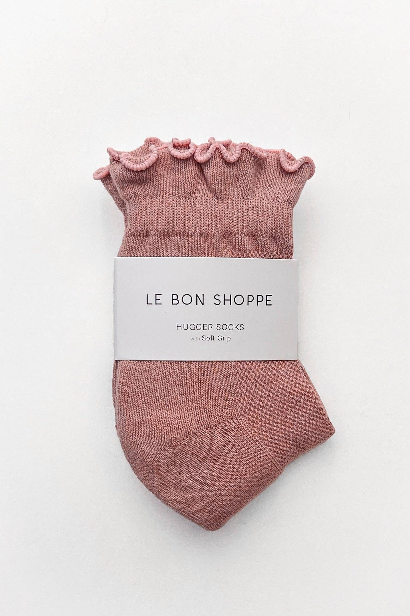 Ruffled Hugger Crew Socks | Vintage Pink