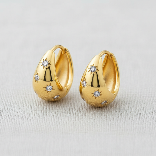 Starburst Hoop Earrings