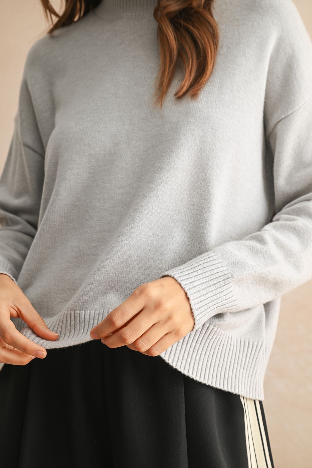 Grey Day Light Sweater Top