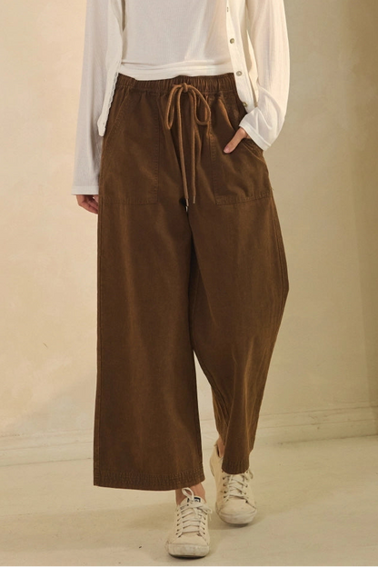 Wide Leg Utility Pants | Chocolate | Extended