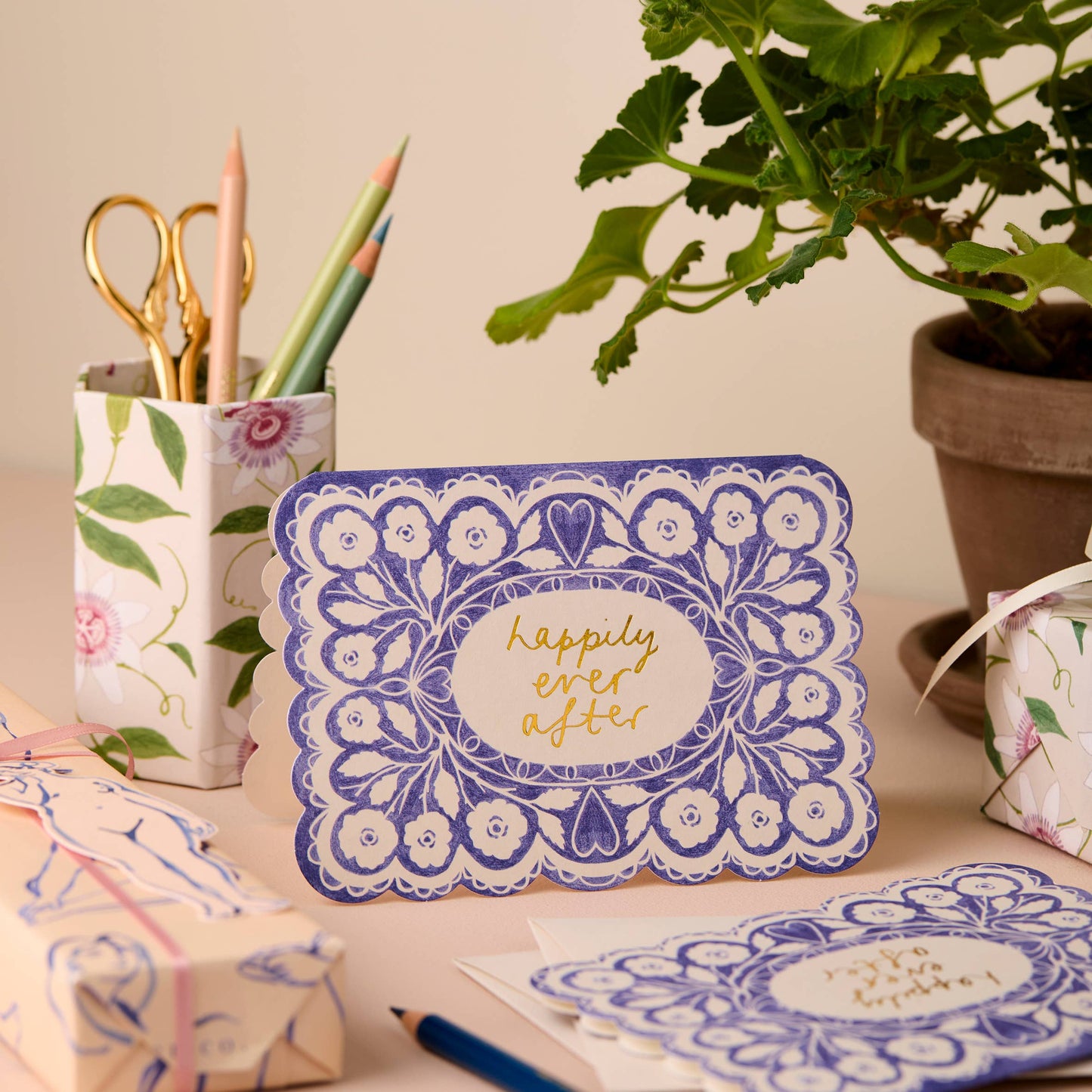 Lace 'Happily Ever After' Card