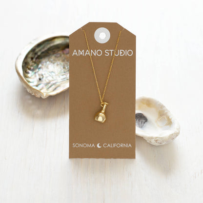 Tiny Ancient Vessel Pendant Necklace