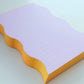 Wavy Shaped Pad | Lilac + Tangerine