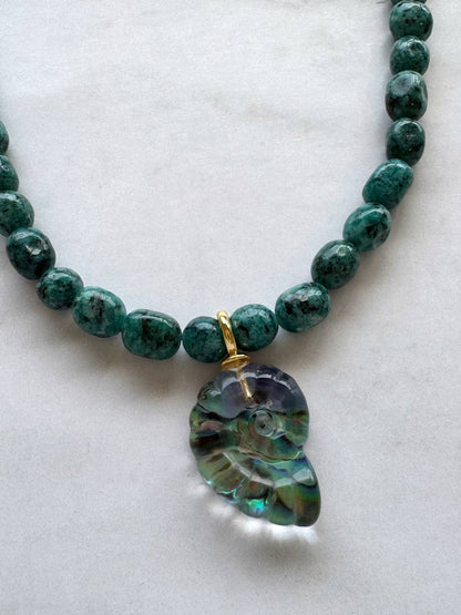 Lila Ammonite Necklace