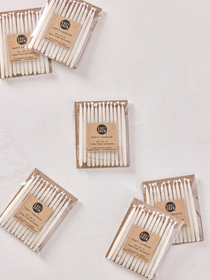 Beeswax Party Candles | Ivory