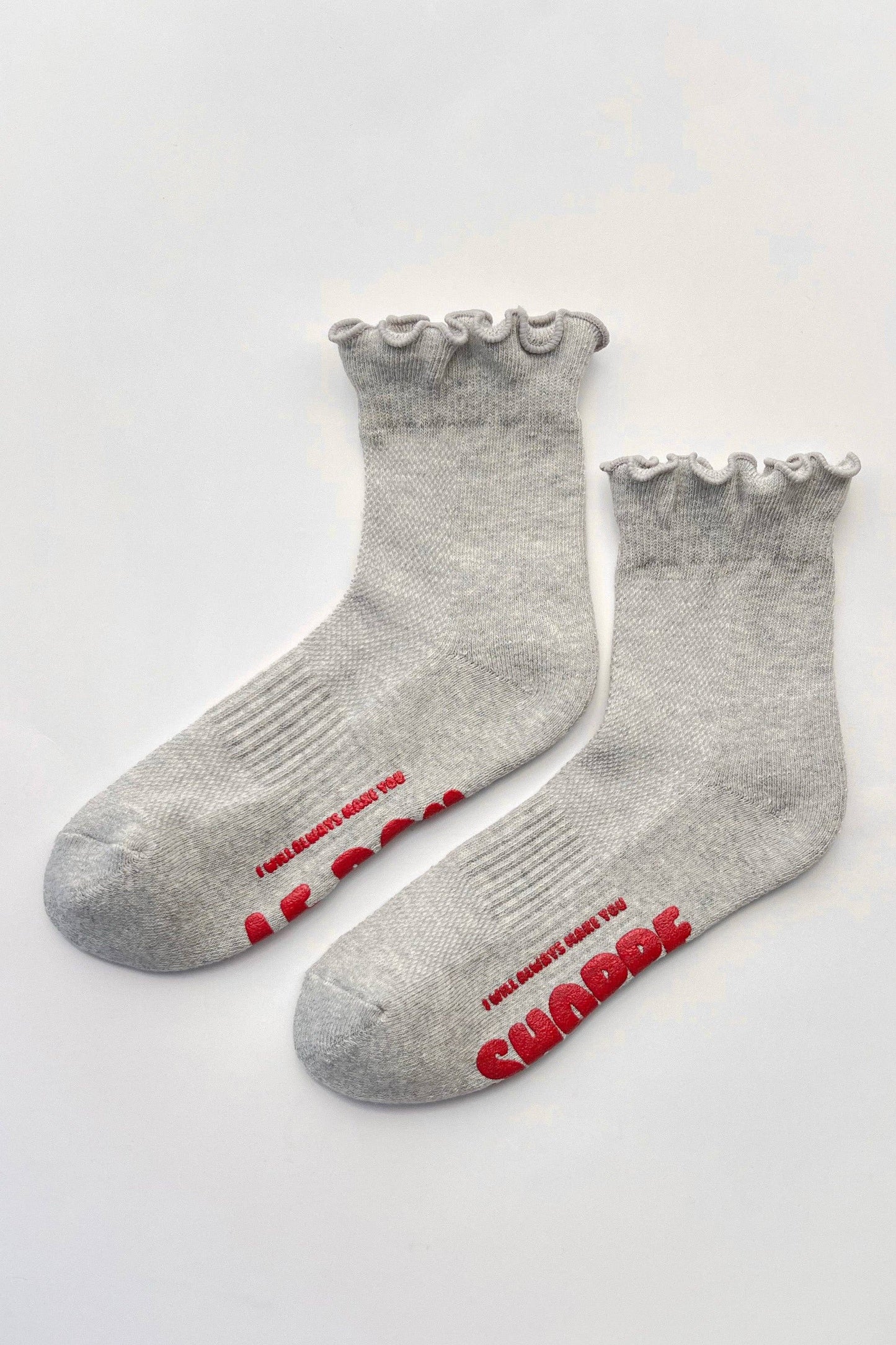 Ruffled Hugger Crew Socks | Vintage Pink