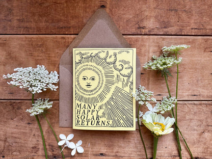 Birthday Solar Return Letterpress Card