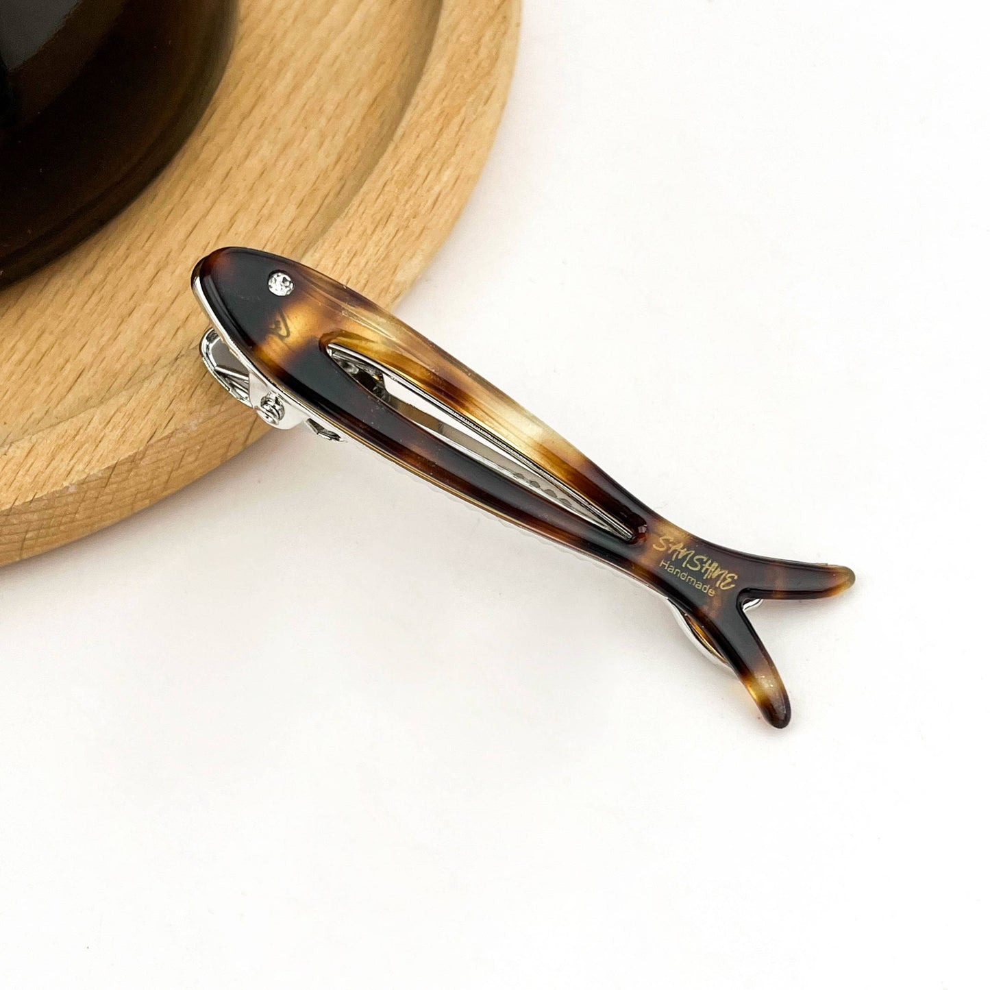 Fish Hair Clip | Dark Tortoise