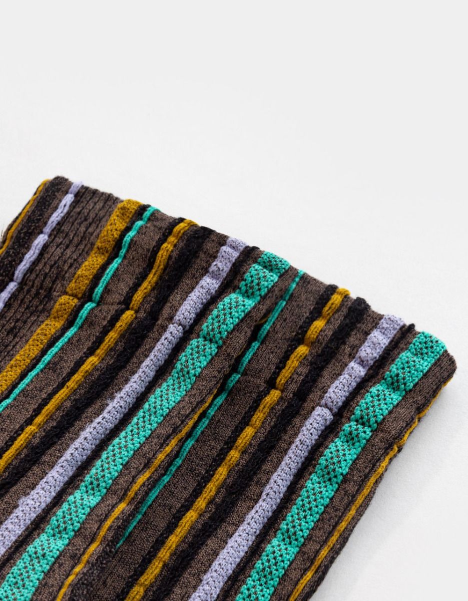 Bold Vertical Striped Socks | Black