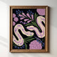 Twin Snakes Art Print | 8" x 10" Black