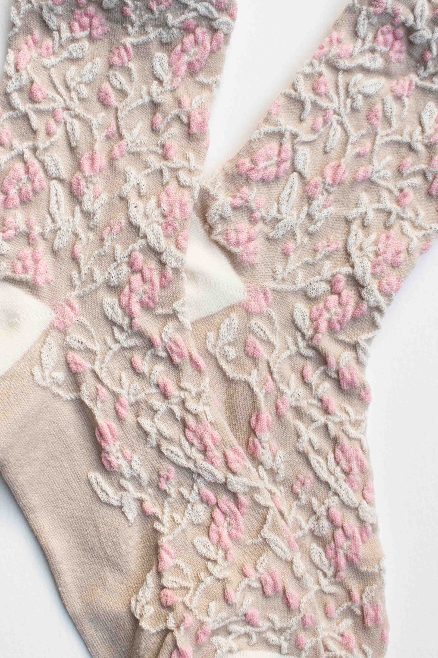 Floral Textured Socks | Sky