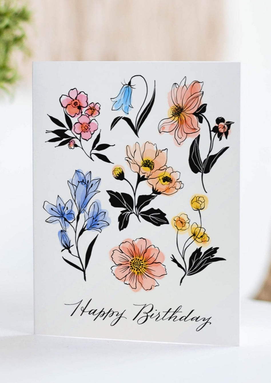 Scottish Floral Birthday Card