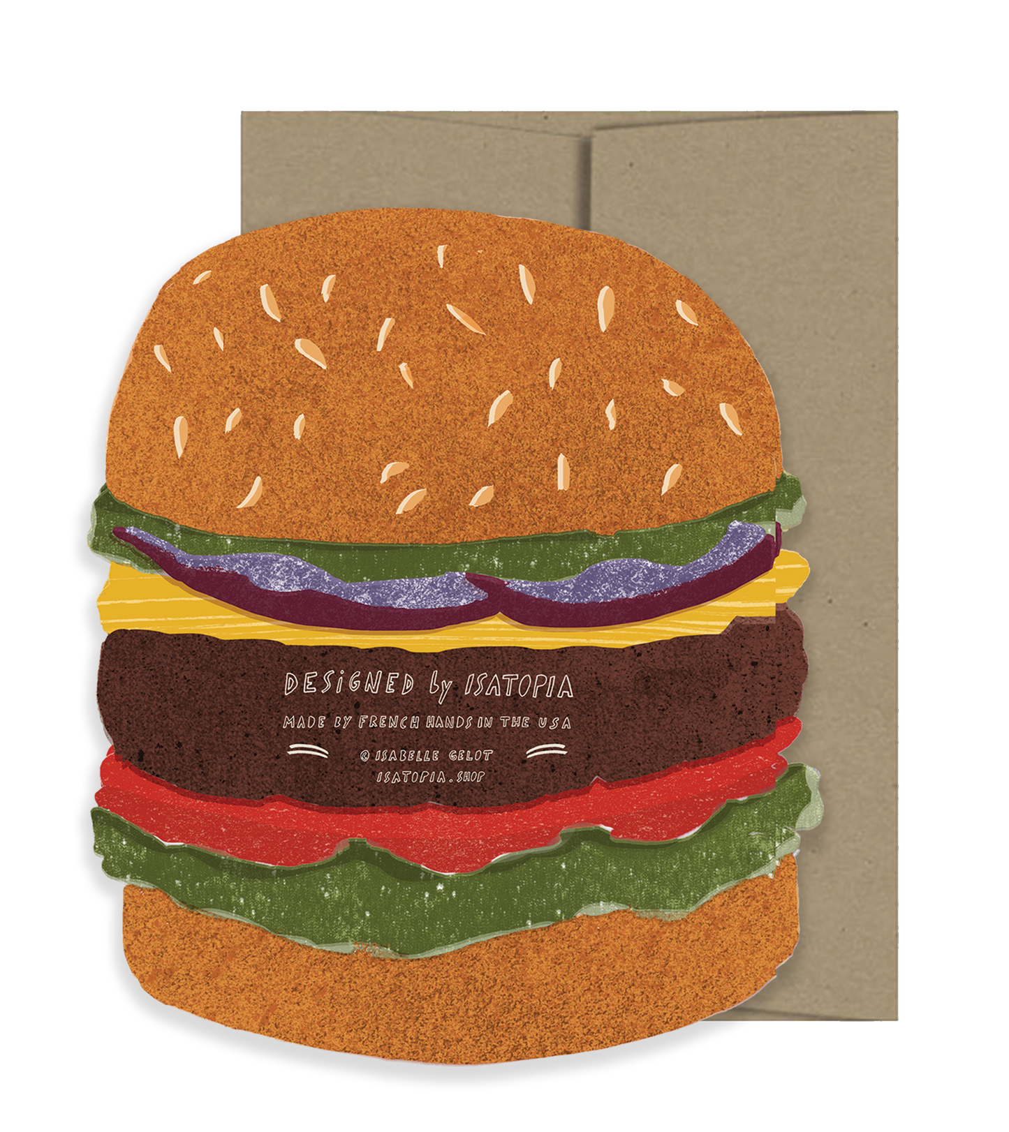Hamburger Card Die Cut Card