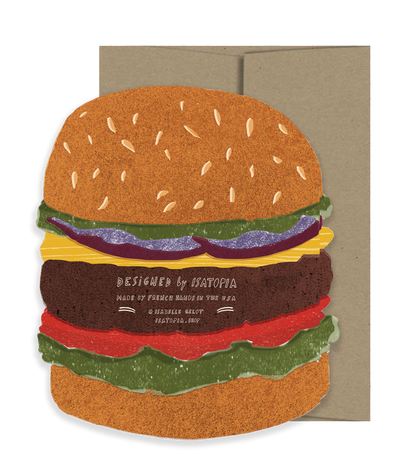 Hamburger Card Die Cut Card
