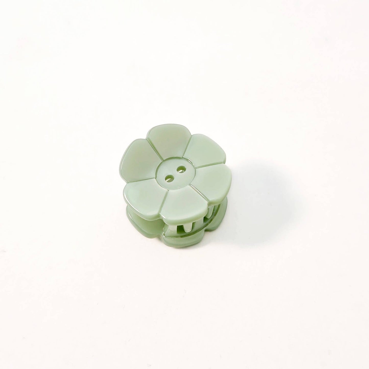 Flower Button Hair Claw | Mint