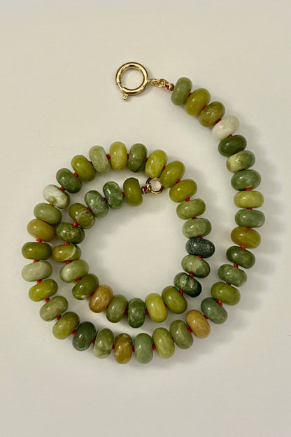 Chunky Strand Necklace | Nephrite Jade