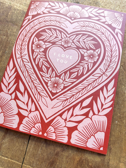 I Love You Heart Card